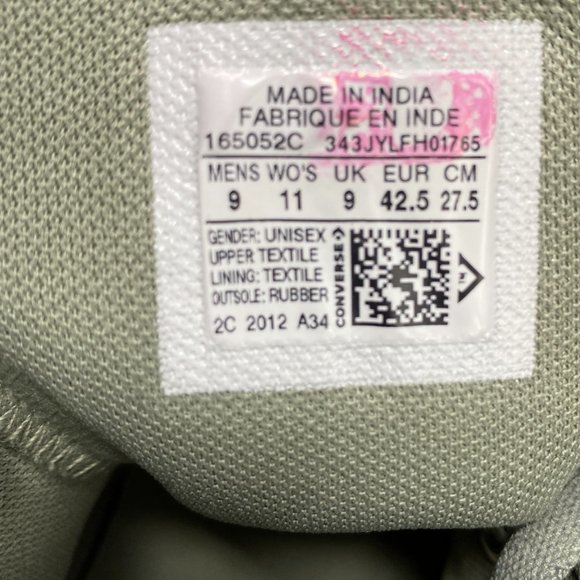 Converse Men's Size 165052C CHUCK TAYLOR AS Green Canvas High Top Logo Sneakers - Picture 8 of 9